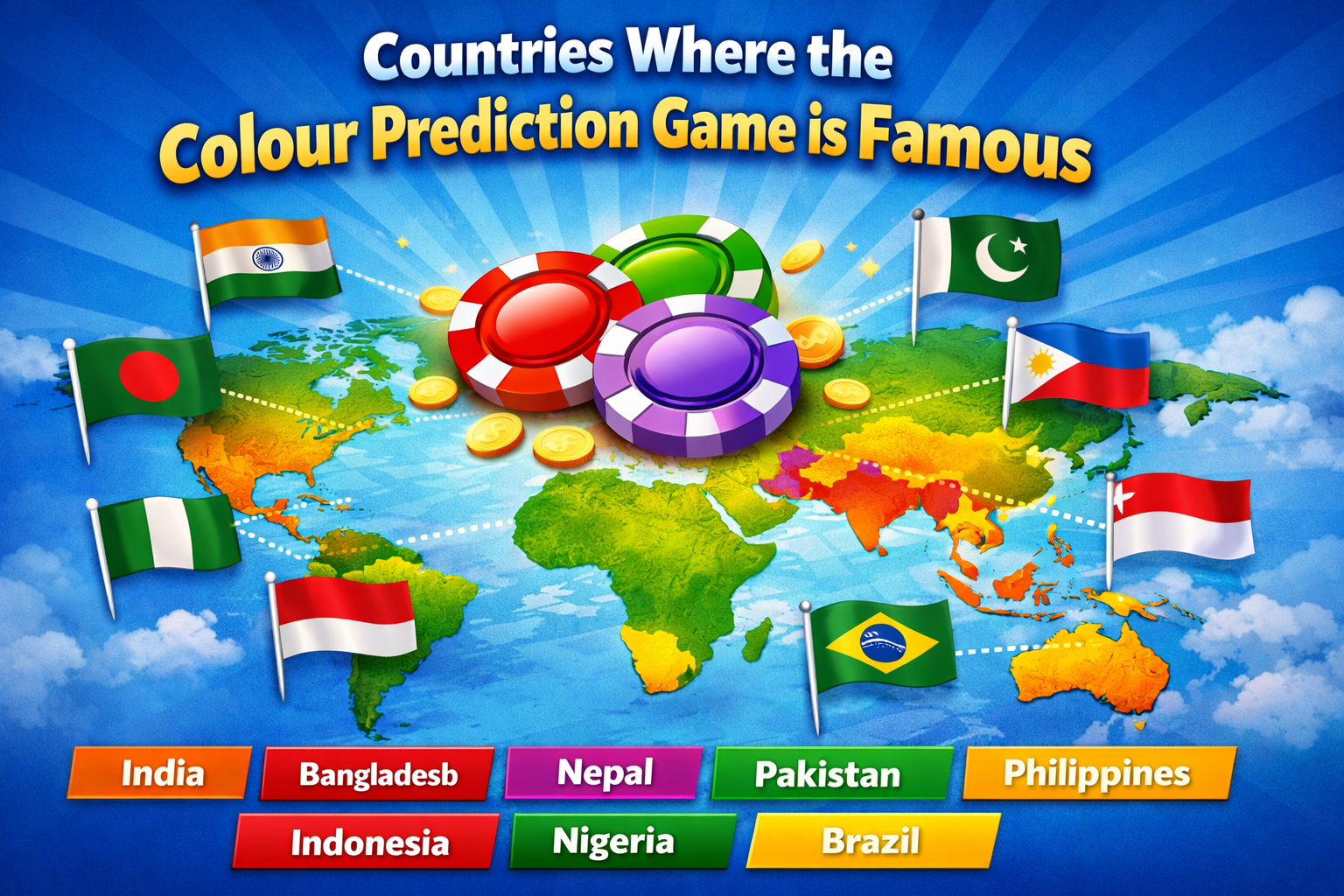 Countries Where the Colour Prediction Game is Famous