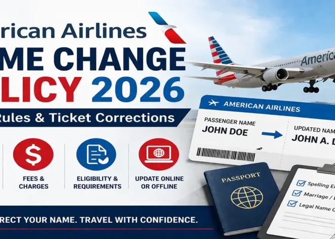 American Airlines Name Change Policy 2026