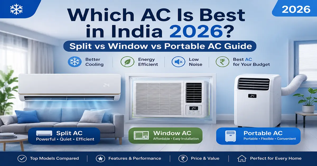 Which AC Is Best in India 2026? Split vs Window vs Portable AC Guide