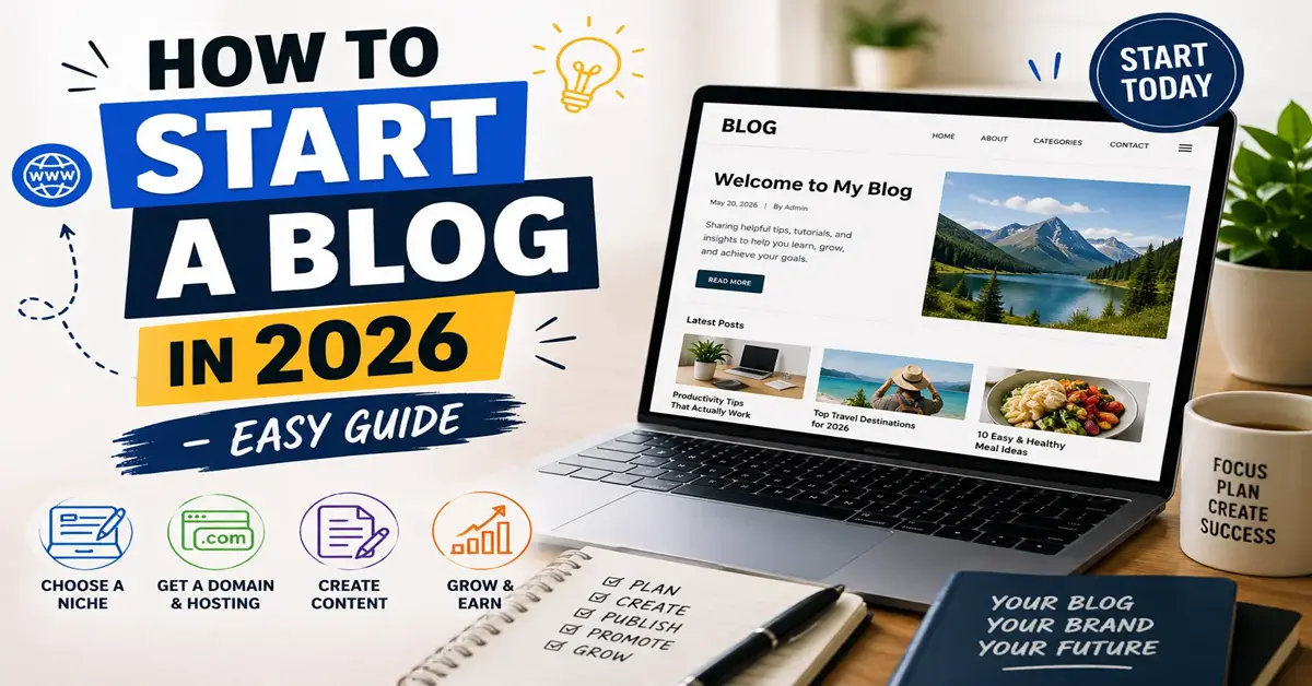 How to Start A Blog in 2026 – Easy Guide