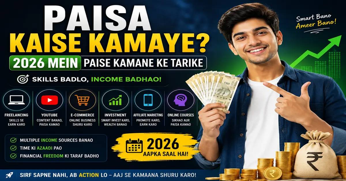 Paisa Kaise Kamaye? 2026 Mein Paise Kamane Ke Tarike