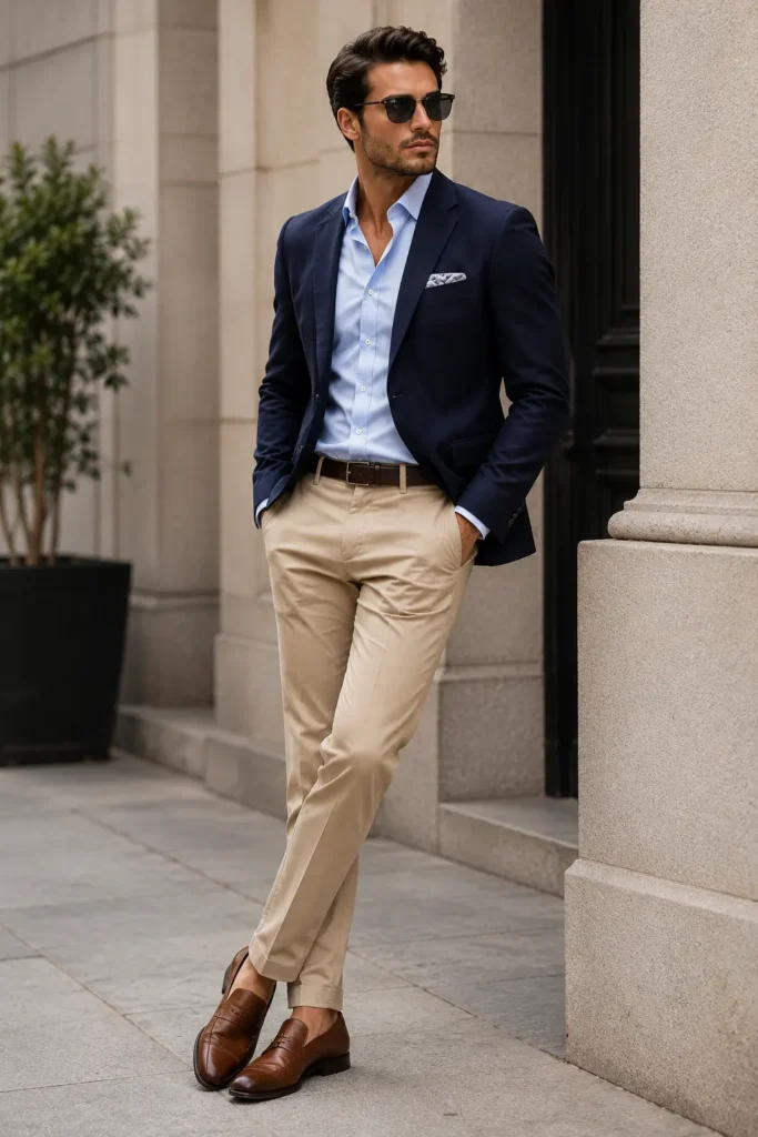 Classic Blazer with Chinos